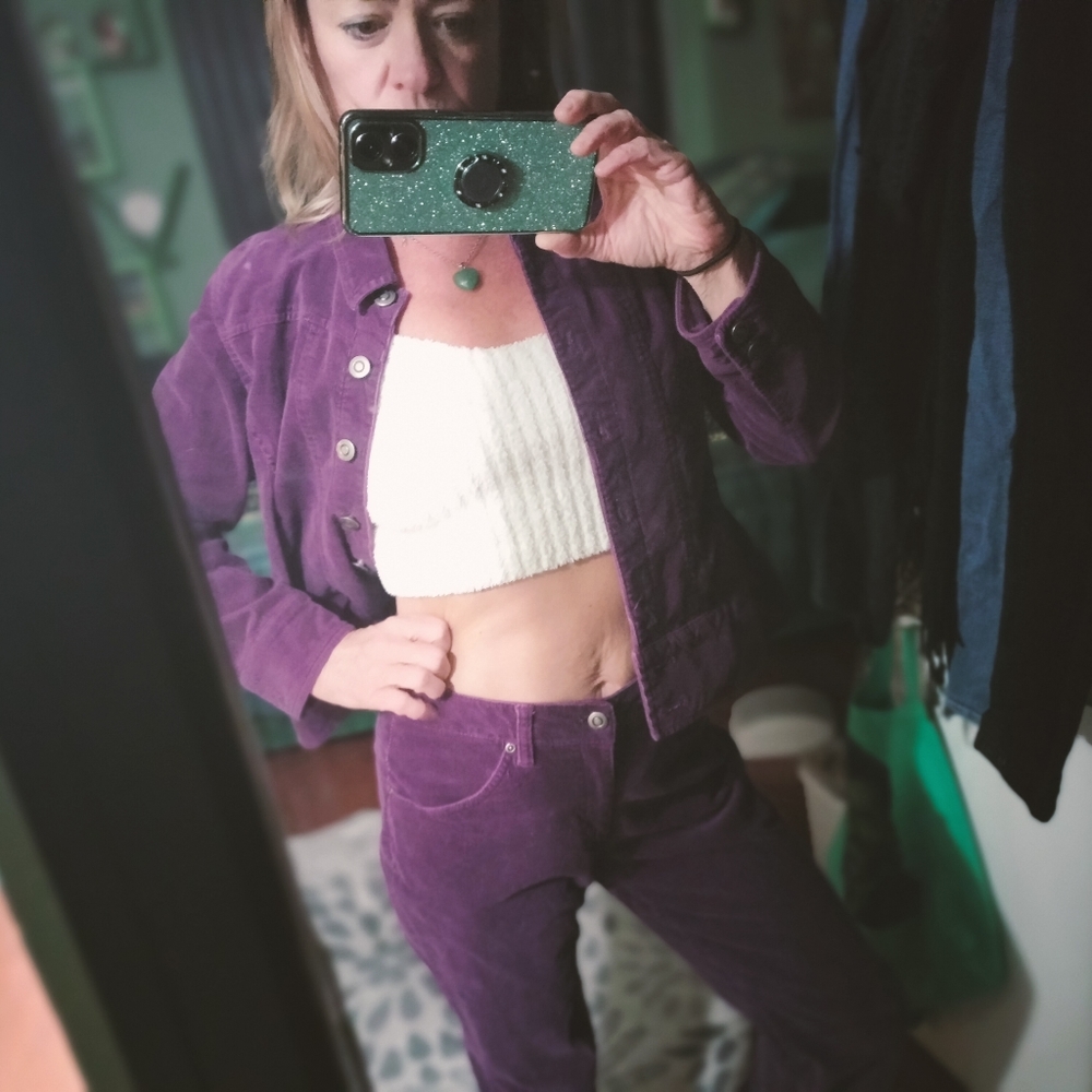 Purple Cordroy Pants and Jacket